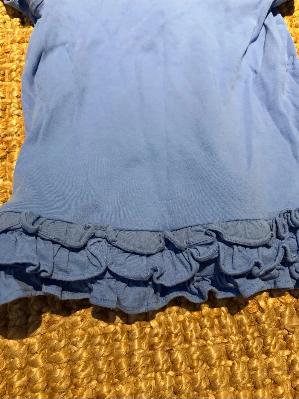 Ralph Lauren Blue Ruffle-Hem Polo Dress